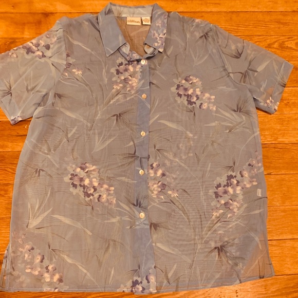 Sheer Vintage Button Down Top 💛 - Picture 2 of 2